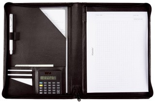 Alassio Schreibmappe "CATANA", A4, Lederimitat, schwarz