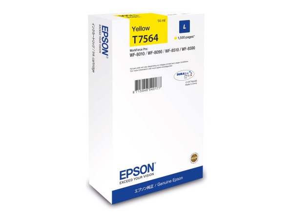 EPSON WF-8xxx Series Ink Cartridge L Yel C13T75644N