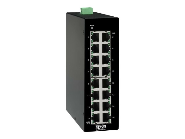 EATON TRIPPLITE 16-Port Unmanaged Industrial Gigabit Ethernet Switch - 10/1 NGI-U16