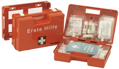 LEINA Erste-Hilfe-Koffer SAN, Inhalt DIN 13157, orange