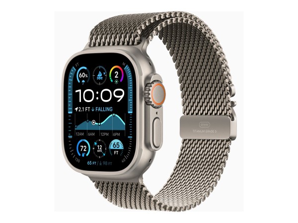 APPLE Watch Ultra 2 GPS + Cellular 49mm Natural Titanium Case with Natural MX5R3FD/A