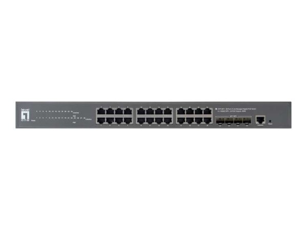 LEVEL ONE Switch 28x GE GTP-2871 4xGSFP 400W 24xPoE GTP-2871