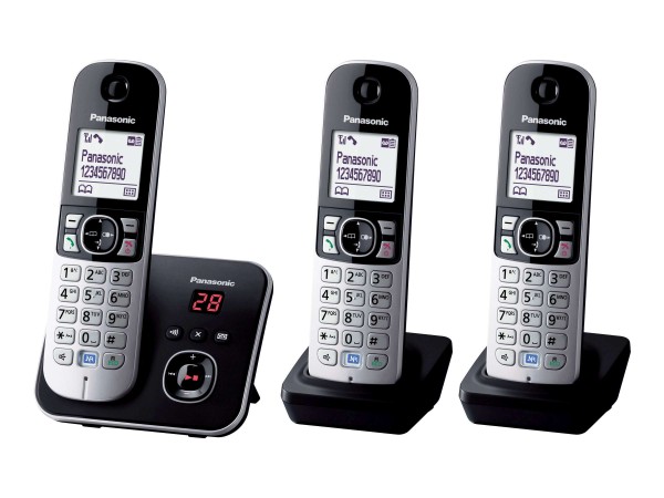 PANASONIC KX-TG6823GS perlsilber Trio mit AB KX-TG6823GS