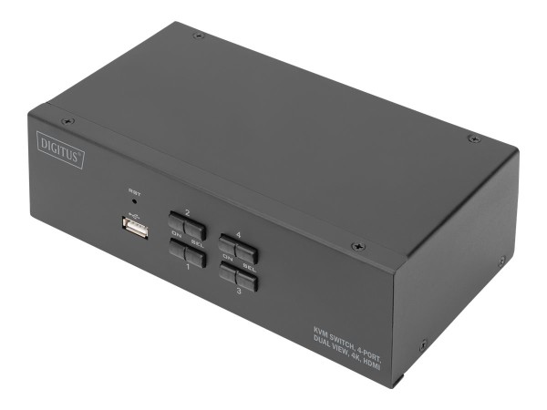 ASSMANN ASSMANN DIGITUS KVM-Switch, 4-Port, Dual-Display, 4K, HDMI®