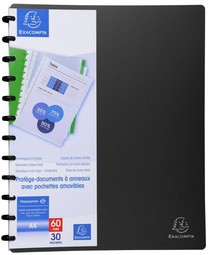 EXACOMPTA Sichtbuch DIN A4, 30 Hüllen, blau-transluzent