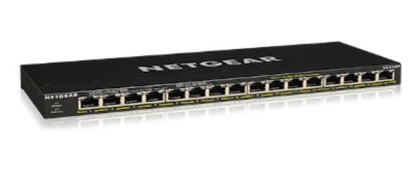 NETGEAR NETGEAR GS316P unmngd 16port Gigabit Ethern PoE+Switch, 115W PoE+bdgt, fanless, plug/play, expnd PoE