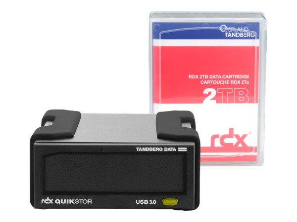OVERLAND TANDBERG RDX External drive kit 2 TB Cartridge + Software 8865-RDX