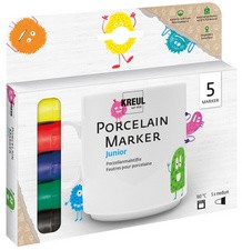 KREUL Porcelain Marker medium "Junior", 5er-Set