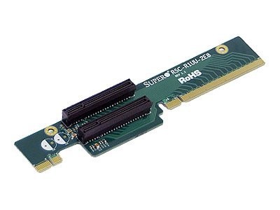 Riser Card 1HE - Uni Slot (X7DxU/PDSxU) > 2x PCI-E RSC-R1UU-2E8