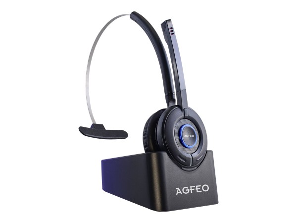 AGFEO Dect Headset IP, schnurloses Headset. ?Anschlussart: über DECT IP-Basis ?Mikrofon-Stummschaltu