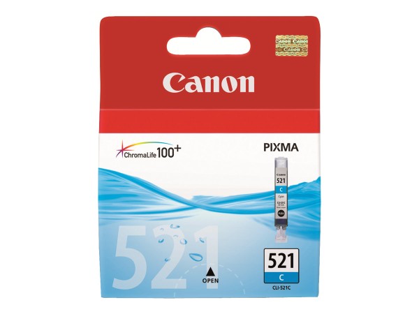 CANON CLI 521C Cyan Tintenbehälter 2934B009