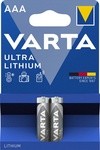 VARTA Lithium Batterie Ultra Lithium, Micro (AAA), 2er Pack