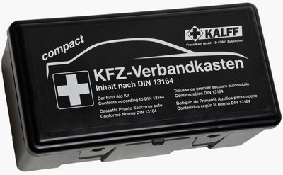 KALFF KFZ-Verbandkasten "Kompakt", Inhalt DIN 13164, schwarz