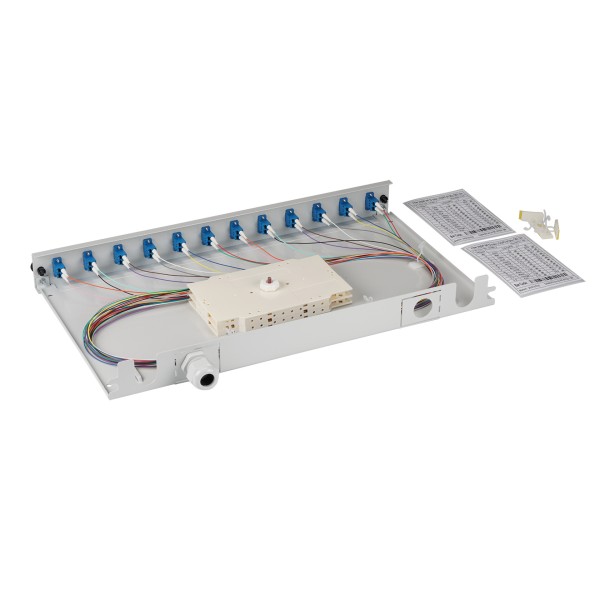 EFB ELEKTRONIK Spleißbox LC 9/125µ OS2 ausziehbar 12 Pigtails abgesetzt/ 6 Kupplungen (BA71921L12)