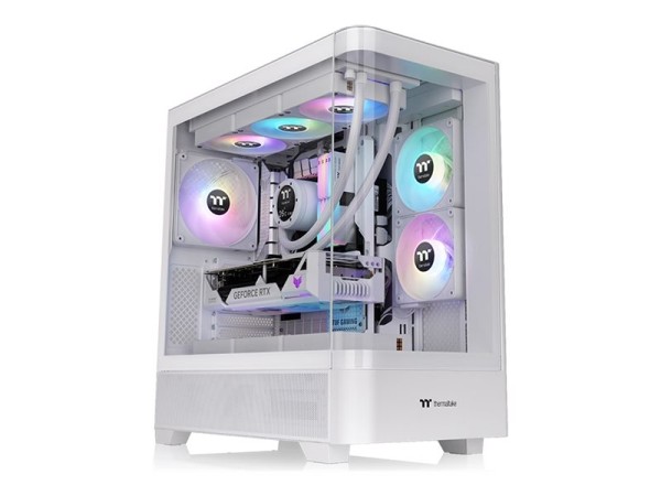 THERMALTAKE View 290 ARGB Snow White Midi Tower ATX Gehäuse Sichtfenster we CA-11G-00M6WN-00