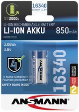 ANSMANN Li-Ion Akku 16340, 3,6 V, 850 mAh