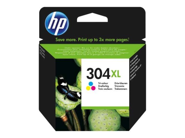HP 304XL dreifarbig Tintenpatrone N9K07AE
