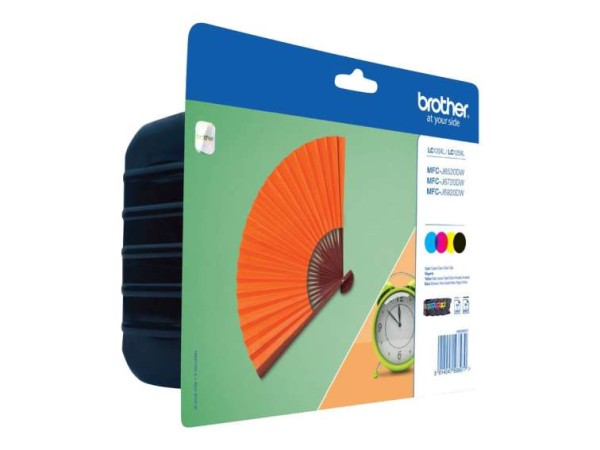 BROTHER LC129XL Value Pack 4er Pack Schwarz, Gelb, Cyan, Magenta Tintenpatr LC129XLVALBPDR