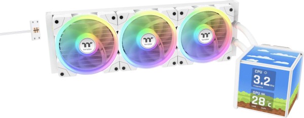 THERMALTAKE MINECUBE 360 Ultra All-In-One Liquid Cooler System ARGB Fan Sno CL-W482-PL12SW-A