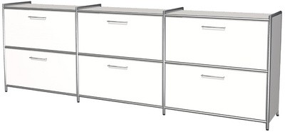 kerkmann Sideboard ARTLINE, 2 Ordnerhöhen, 6 Schubladen,weiß