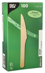 PAPSTAR Holz-Messer "pure", gewachst, Länge: 165 mm