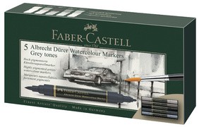 FABER-CASTELL Aquarellmarker ALBRECHT DÜRER, Grautöne