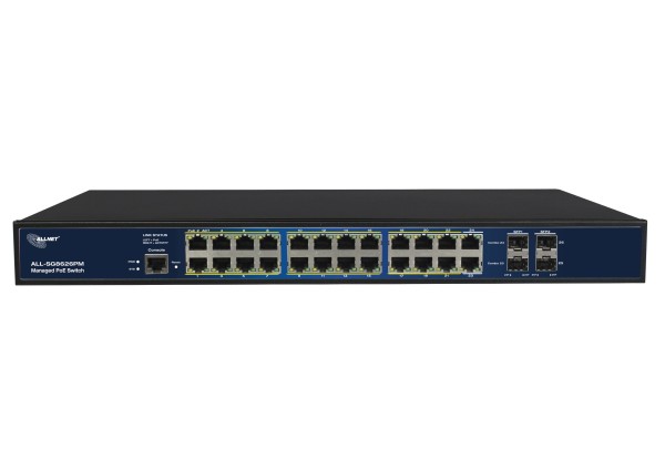 ALLNET Switch smart managed 24 Port Gigabit 390W 24x PoE+ 4x SFP 19" - Swit ALL-SG8626PM