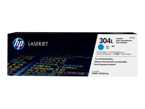 HP 304L Economy Cyan LaserJet Tonerpatrone (CC531L) CC531L