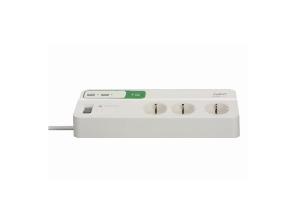 APC Essential SurgeArrest 6 Ausgänge mit 5V/2,4A 2 USB-Ports mit Ladefunkti PM6U-GR
