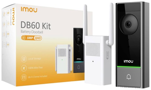 IMOU IMOU Video Türklingel DB60 Kit 5MP QHD Nachtsicht WLAN Akku