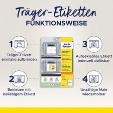 AVERY Zweckform Träger-Etiketten, 120x80 mm, weiß/hellgrau