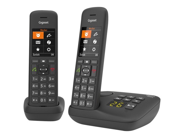 GIGASET GIGASET C575A Duo schwarz schnurlos analog DECT 2 Mobilteile TFT-Farb-Display Freisprechen