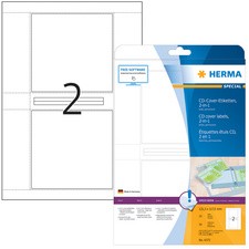 HERMA SPECIAL CD-Cover-Etiketten, 114,3 x 5,5 mm, weiß