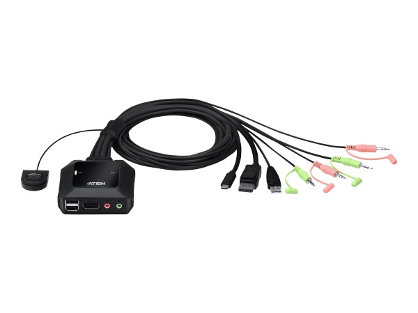 ATEN ATEN CS52DP 2-Port USB-C DP Hybrid Kabel KVM Switch