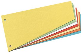 herlitz Trennstreifen, trapezförmig, Manila-Karton, gelb