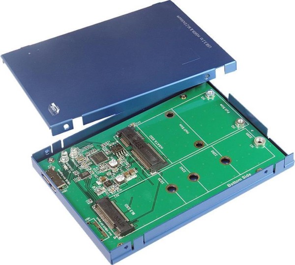 EXSYS EXSYS EX-3671 - Festplatte - SSD - M.2 - mSATA - 3.1 (3.1 Gen 2) - Micro-USB B - Blau - Aktivität -