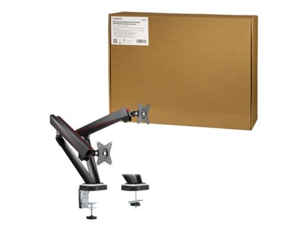 LOGILINK TIS 17"-32" 2TFT 3Gelenke schw. Max. 8KG Gaming 2fa BP0092