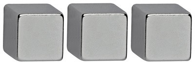 MAUL Neodym-Würfelmagnet, 5 mm, Haftkraft: 1,1 kg, silber