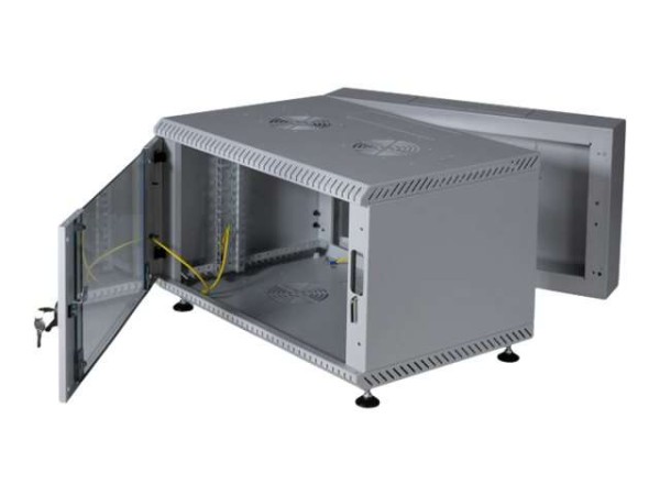 EFB ELEKTRONIK 19" Wandgehäuse 21HE, schwenkend, 2-teilig, RAL7035, Tiefe 5 691621VGR.50