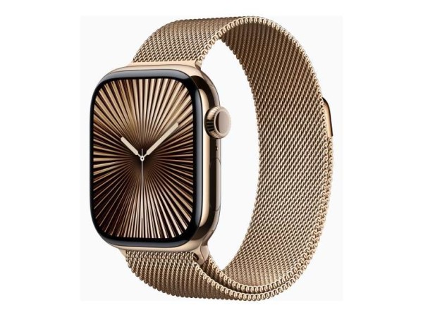 APPLE Watch Series 10 GPS + Cellular 42mm Gold Titanium Case with Gold Mila MX083QF/A