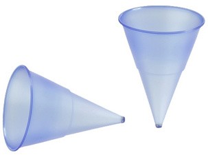 STARPAK Kunststoff-Spitzbecher, blau-transparent, 115 ml