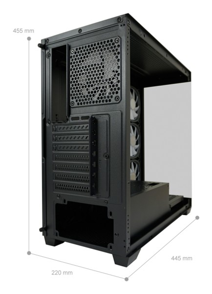 LC-POWER Case Midi LC-Power LC-715B-ON Shaded Gaming Black LC-715B-ON