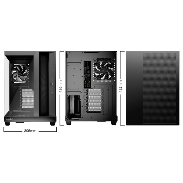 BE QUIET ! Light Base 500 Schwarz Midi Tower Gaming Gehäuse mit Seitenfenst BGW83