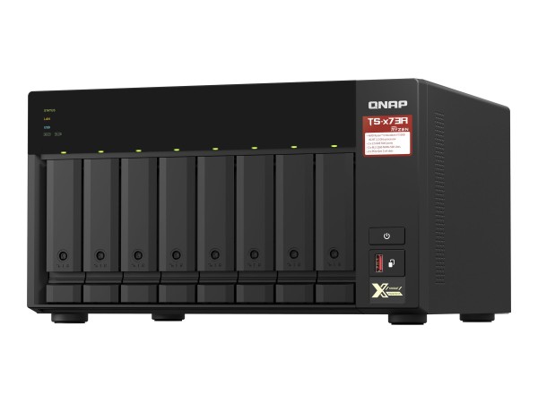 QNAP 8-bay NAS AMD Ryzen Embedded V1500B 2.2GHz 8GB 8xSATA 6Gb/s bays 2xM.2 TS-873A-8G