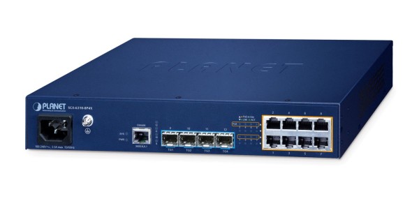 PLANET TECHNOLOGY PLANET TECHNOLOGY 8-Port L3 PoE+ Managed Switch SGS-6310-8P4X