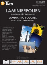 TWEN Laminierfolientaschen-Set, glänzend, sortiert