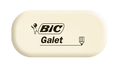 BIC Kautschuk-Radierer Galet, weiß, oval