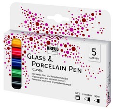 KREUL Glass & Porcelain Pen Classic, 5er-Set