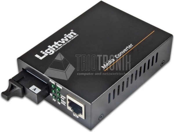LIGHTWIN Lightwin LWC-10/100/1000-WDM-S20-B Netzwerk Medienkonverter 1000 Mbit/s 1550 nm Einzelmodus Schwarz