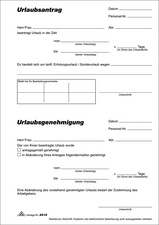 RNK Verlag Vordruck Urlaubsantrag, Block, DIN A5 2915 | edigitech.de